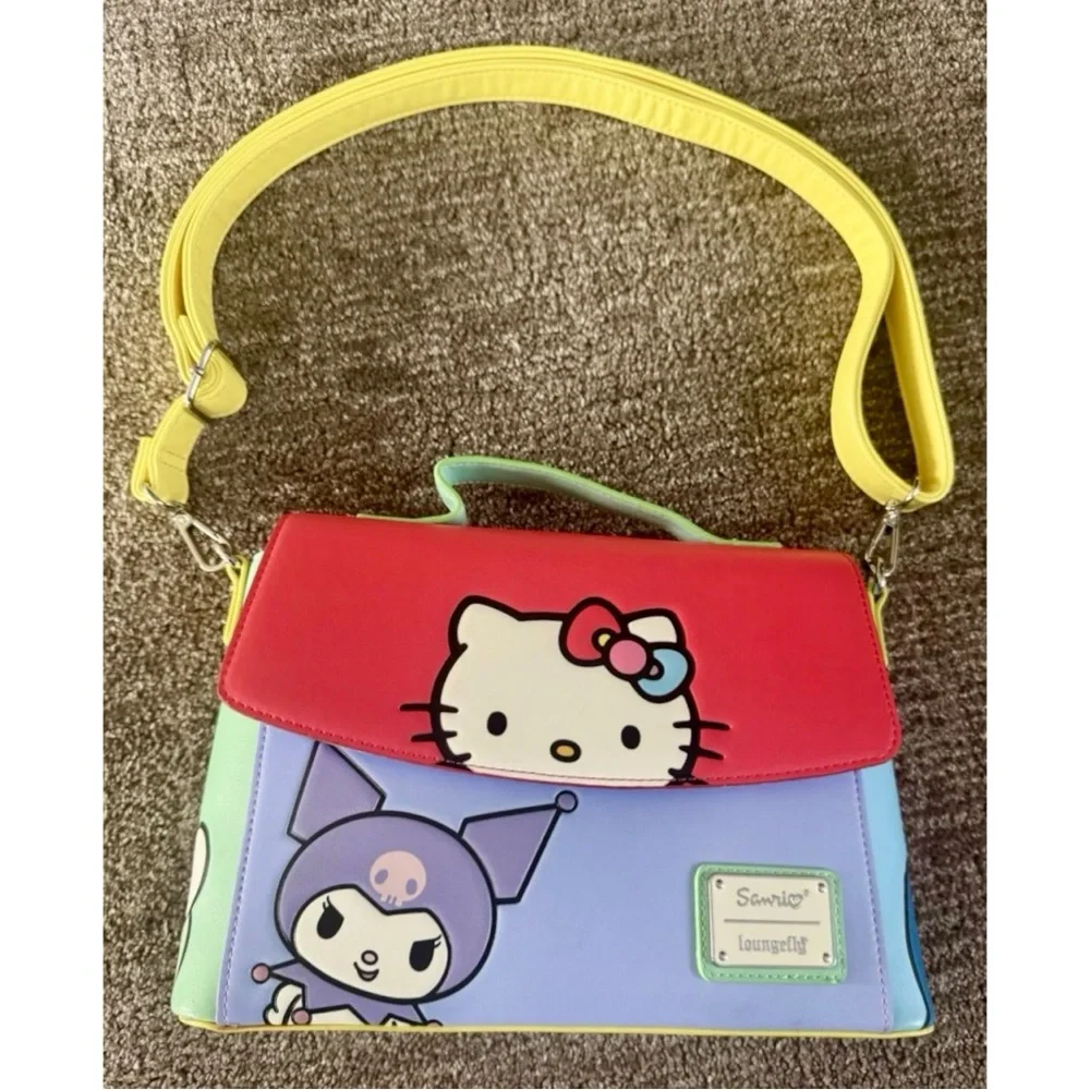 Loungefly Hello Kitty & Friends color block hand bag crossbody purse Sanrio - Picture 5 of 7